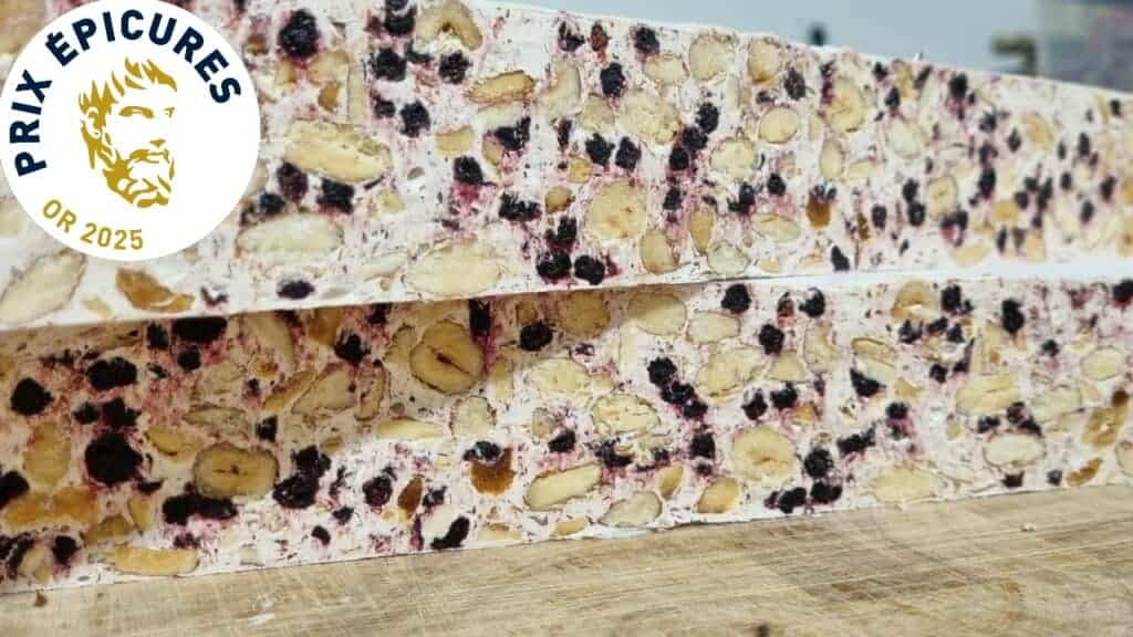 nougat myrtilles à façon