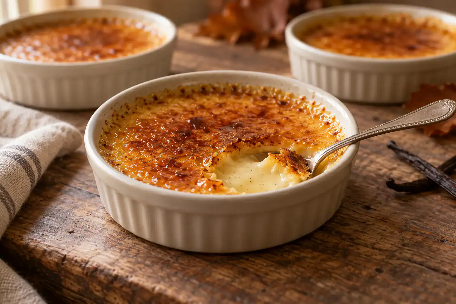 Crème brûlée au miel et à la vanille